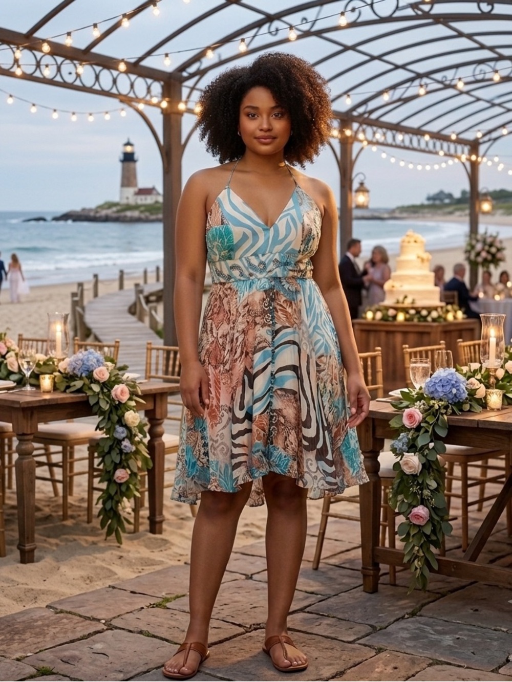 Issue New York NWT Silk Beaded Lined Midi Dress, size 14
